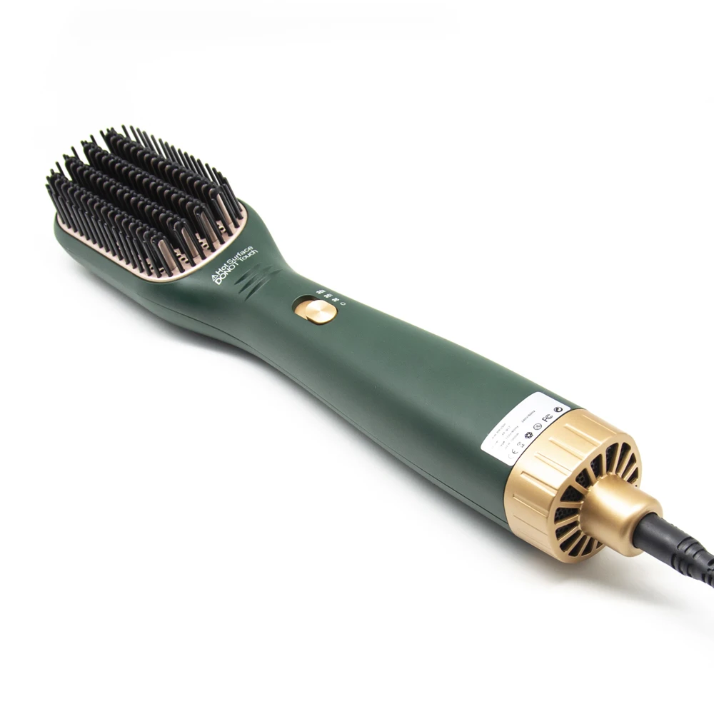 Hot Sell Professional Hot Comb Hair Straightener Brush One Step Ptc Hair Dryer Brush Straightener