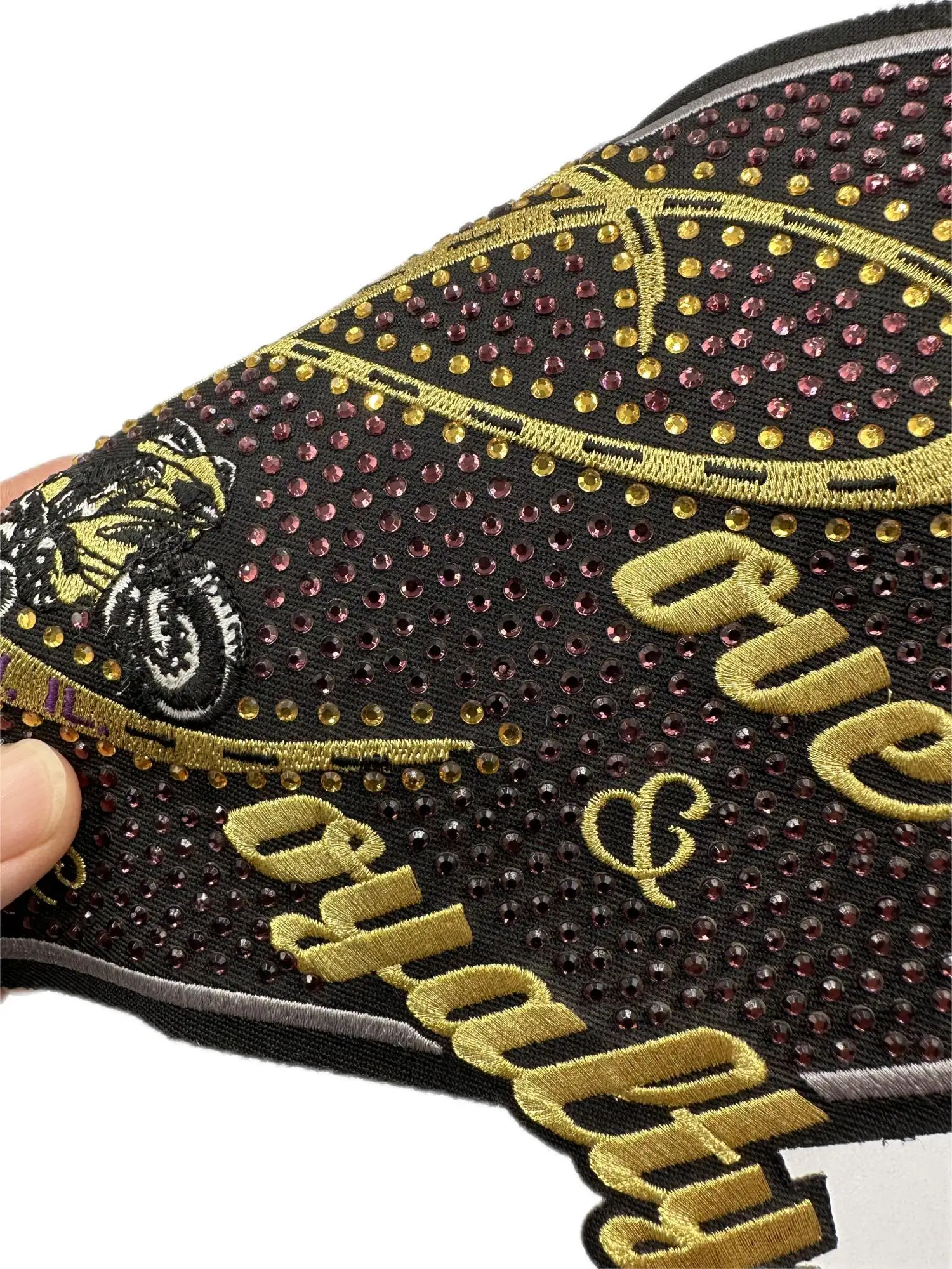 full color Alphabet Pearl Rhinestone Words Iron on Patches Applique 3D Handmade DIY Patch Cute Initial Letter Patches for Cloth