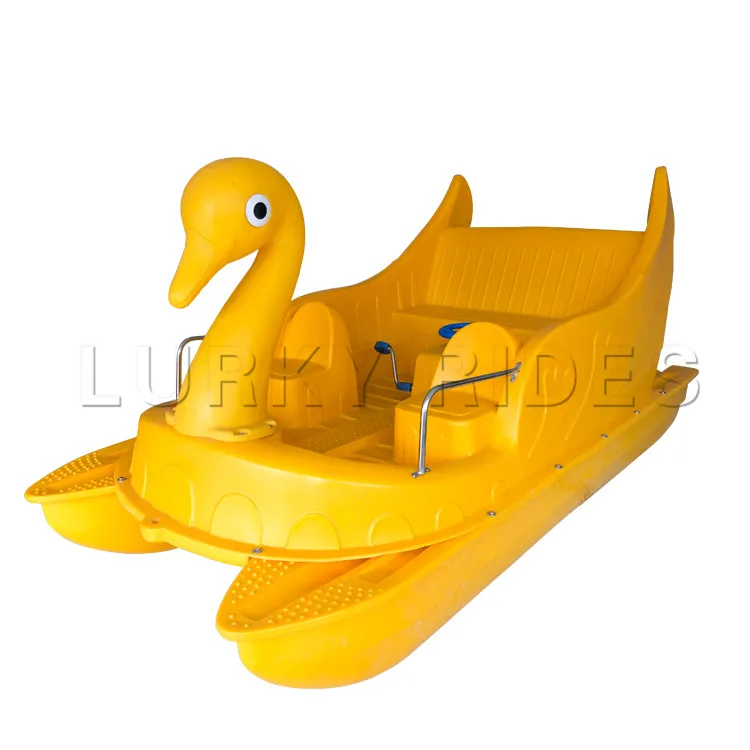 Low price Water amusement park fiberglass used swan pedal boats