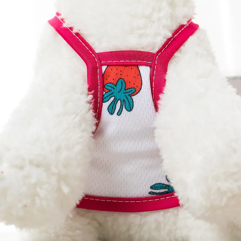 Wholesale Pet Clothing Cute Multicolor Fruit Design Dog Shirts Pet Puppy Cloth Soft Polyester Summer Dog Clothes