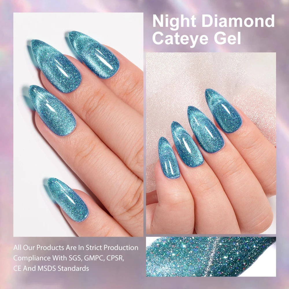 1kg Night Diamond Cateye Gel Magnetic Gel Nail Polish Cat Eye Polish Gel Oem Private Label