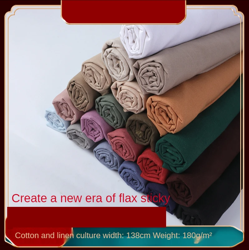 wholesale plain dyed soft viscose linen dress blended fabric 180gsm