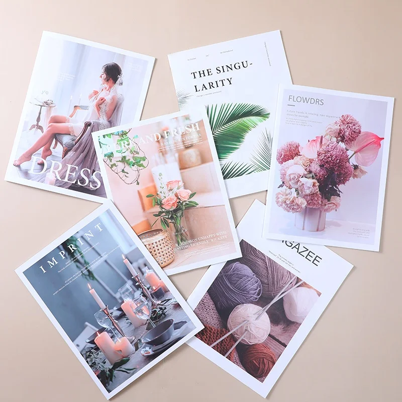 Fashion OEM Journal Book printer Print Soft Cover Full color Porter Custom Magazine Printing