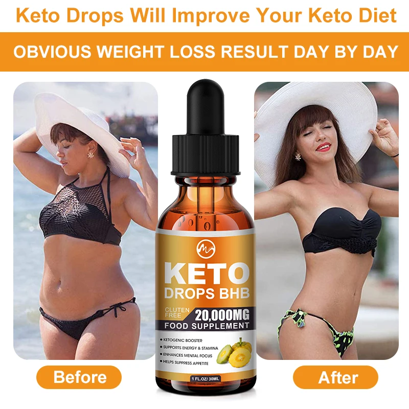 50ml Ketone Appetite Suppressant Weight Loss Products Pure Fat Burning Promotes Skinny  BHB Keto Drops