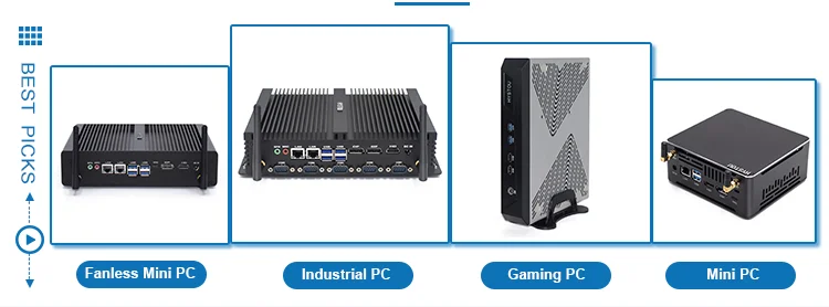 HYSTOU Core i7 Mini PC 16gb ram Gaming Fanless Win 10 Cheap China Barebone Computer