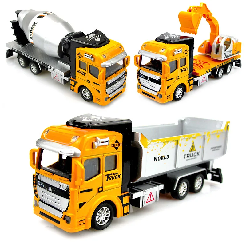 High Quality Alloy Engineering Truck Cement Mixer Truck Model Concrete Mixer Construction Car Kids Toy Gift For Children Gifts