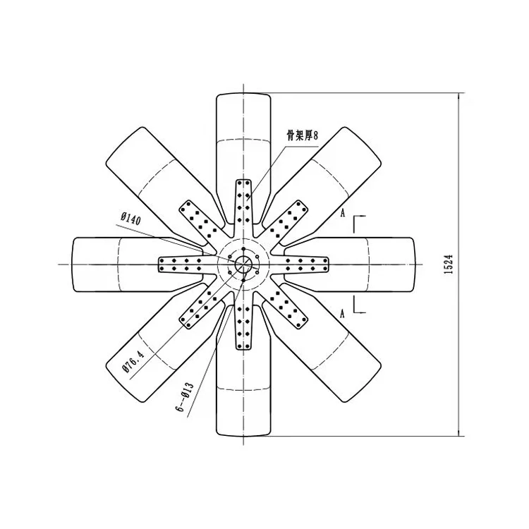 Cummins Marine Diesel Engine Parts nt855-m400 nt855-m300 ktta19 m700 k19 engine boat Radiator fan blade