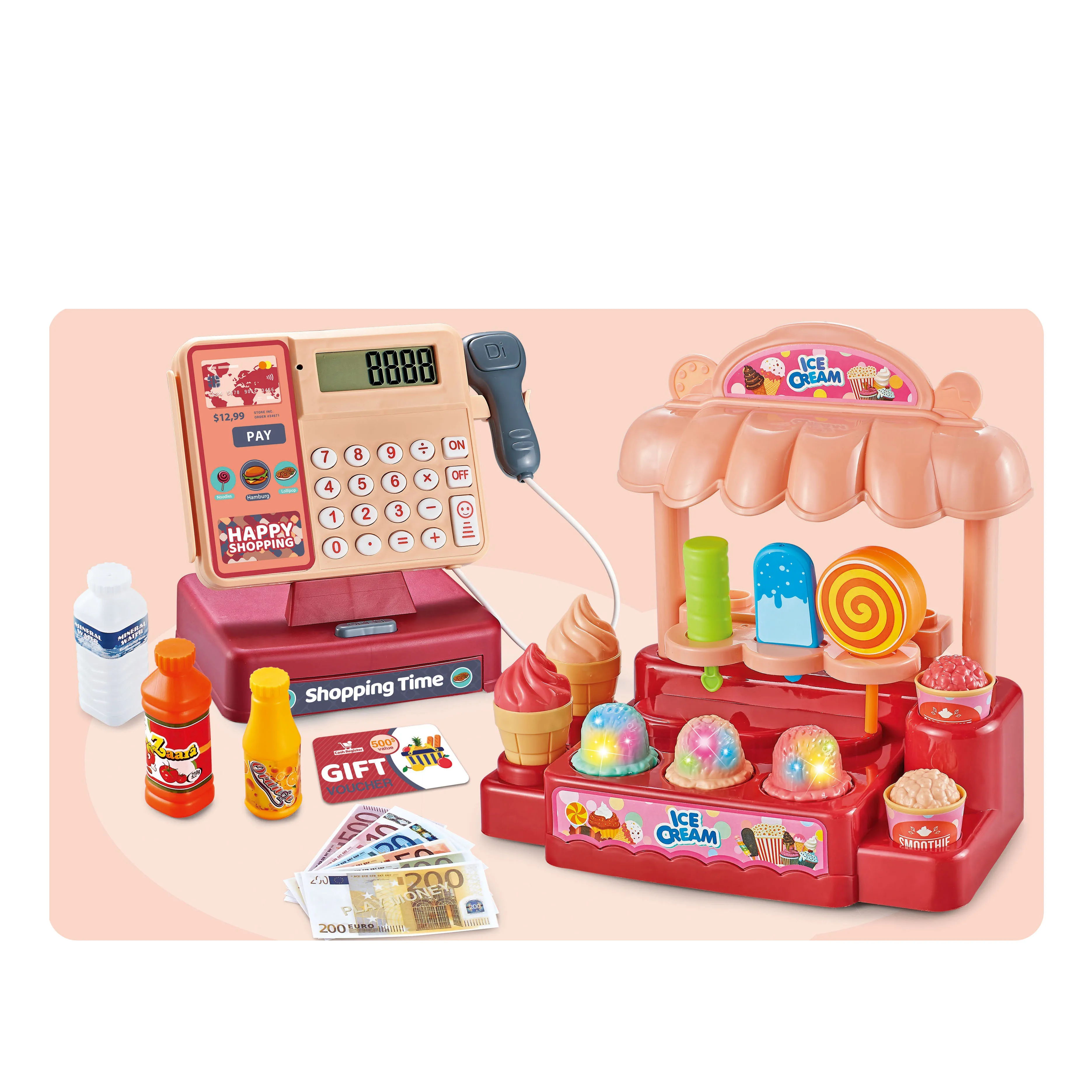 new design pretend play toys Supermarket cash register toy set for kids