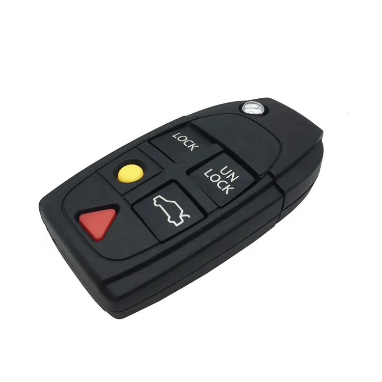 5 Buttons Flip Folding Remote Control Car Smart Key Shell Case Cover Blank Fob For Volvo XC70 XC90 V50 V70 S60