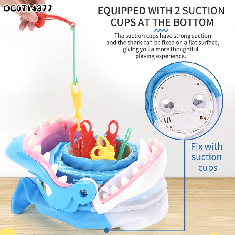 Kids interesting fortune bite shark fishing board game toy set for family