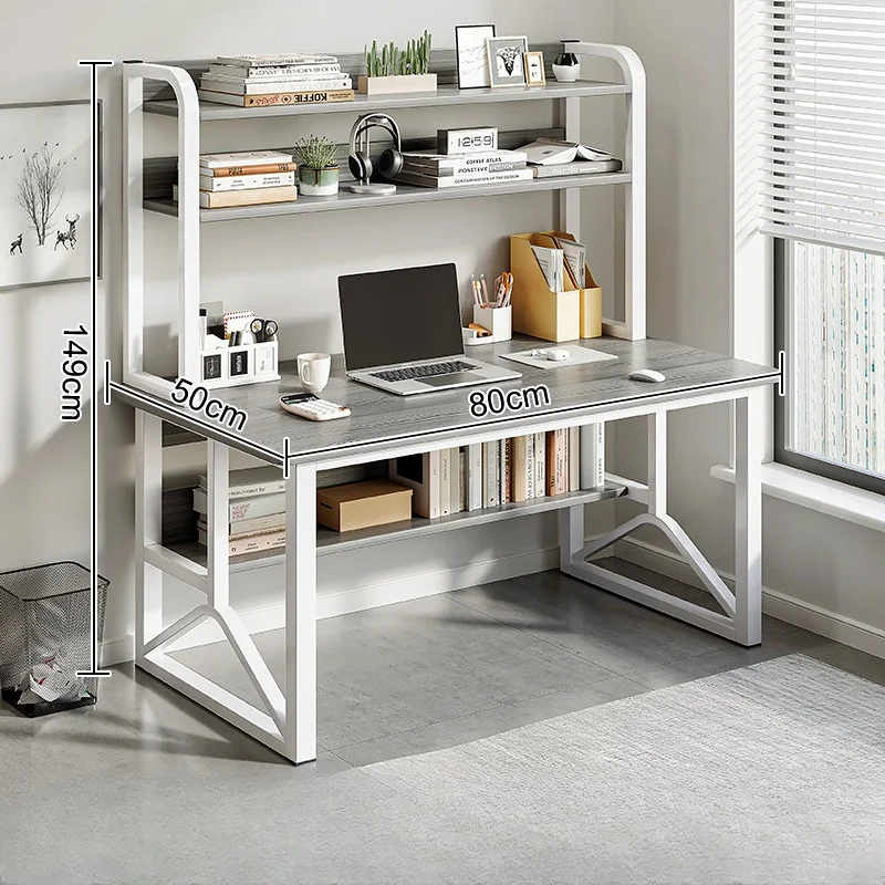 High Quality Creative Open Bookshelf Gaming Study Table With Storage Shelves For Bedroom