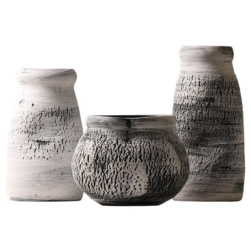 Hot Flowerpot Decorative Item Home Decoration Accessories Modern Luxury Flower Accents Retro Large Ceramic Vase