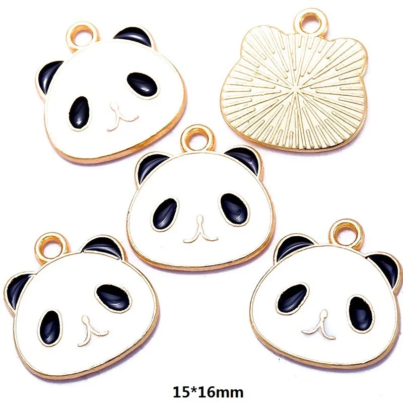 45 Styles Alloy Enamel Charm Cartoon Chinese Panda Bamboo Pendant Earrings Necklace DIY Designer Jewelry Accessories W222