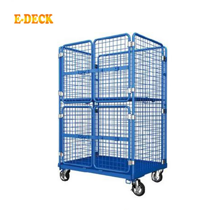 Логистический транспорт промышленных Китай Складной Сварные проволочной сетки металла поддон ролл коробка для хранения