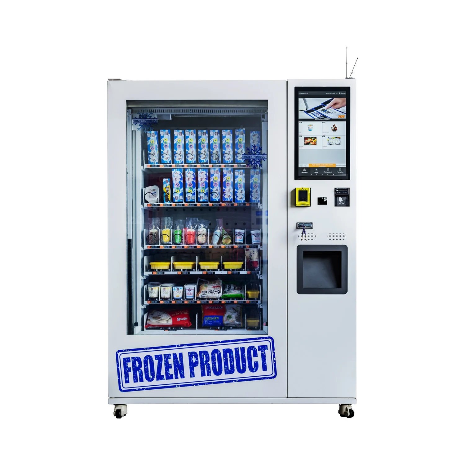 XY Prevent Frosting Automatic Frozen Vending Machines for Sale Ice Cream and Frozen Foods