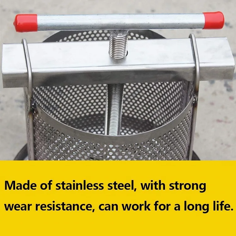 Honey Presser Beeswax Extractor Beekeeping Machine Stainless Steel Household Manual Honey Press Extractor Beekeeping Tool