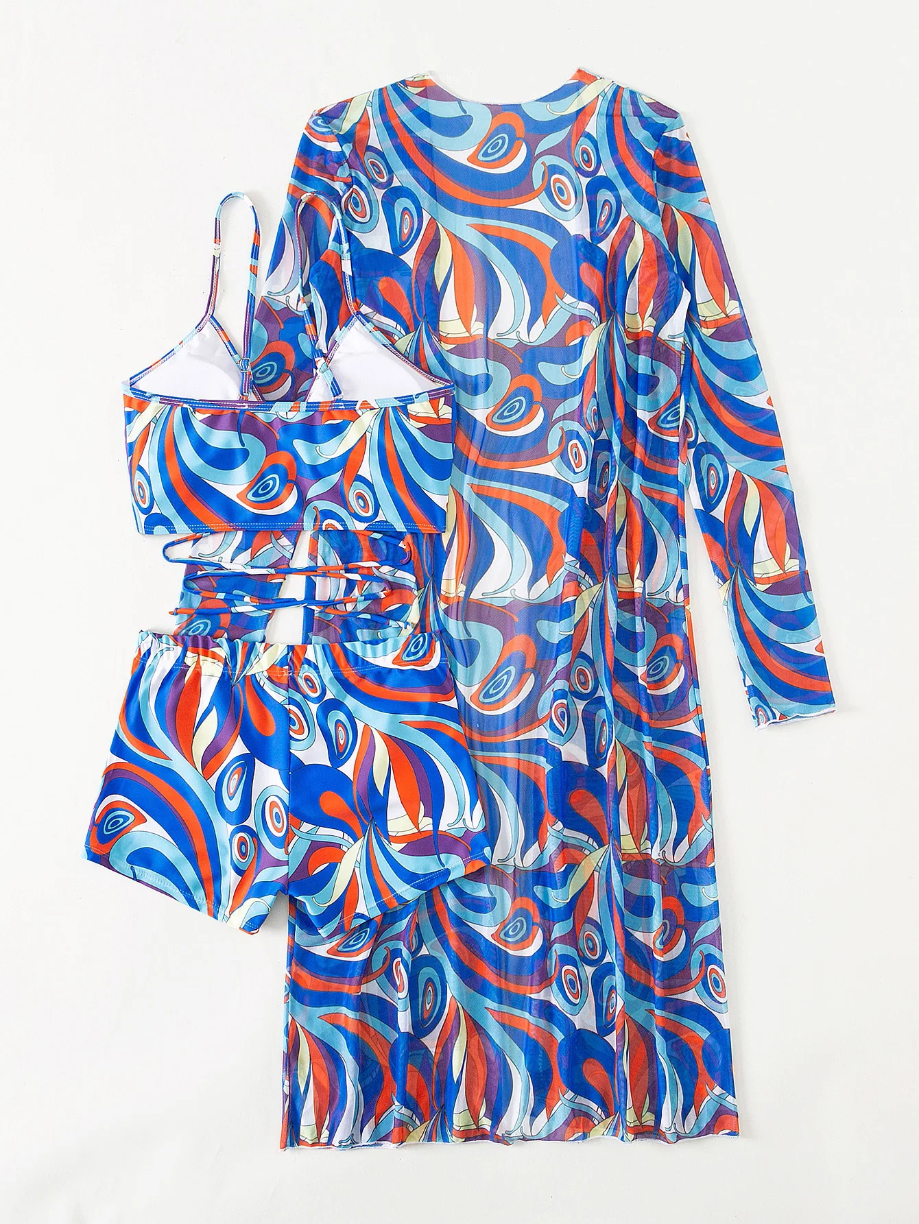 OLAF 3XL Size Extreme Girl Swimwear Beachwear Woman Bikini Bath Swim Suit Set Swimwear With Cover Up