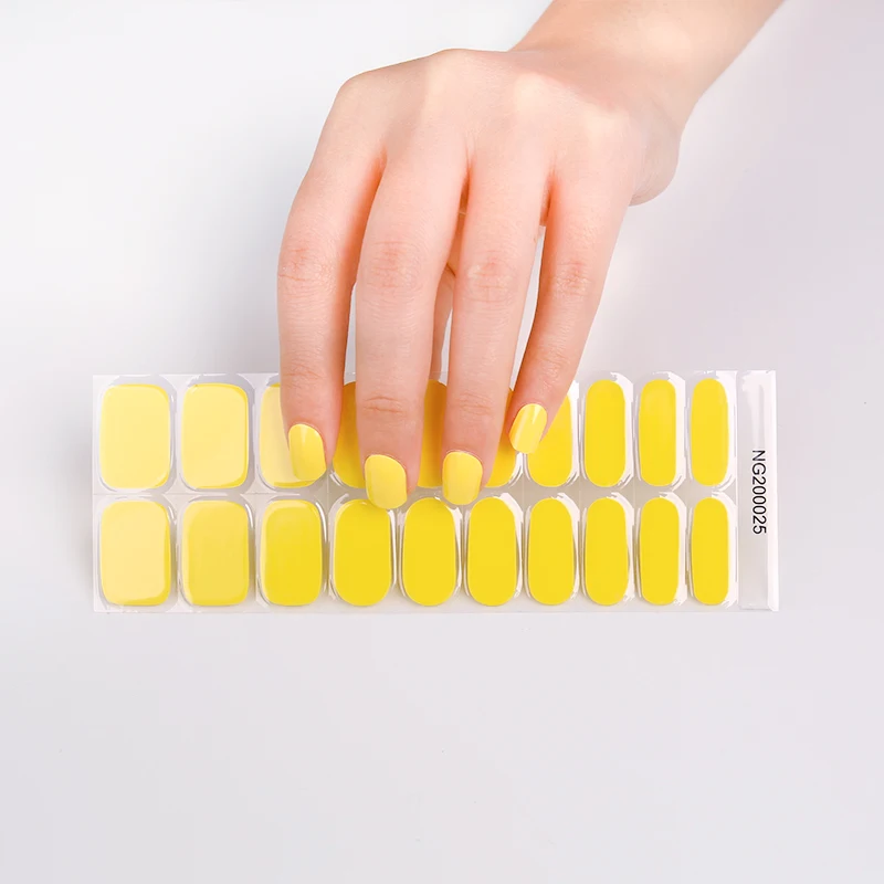 Korean style new gel nail sticker with UV lamp gel nail wraps