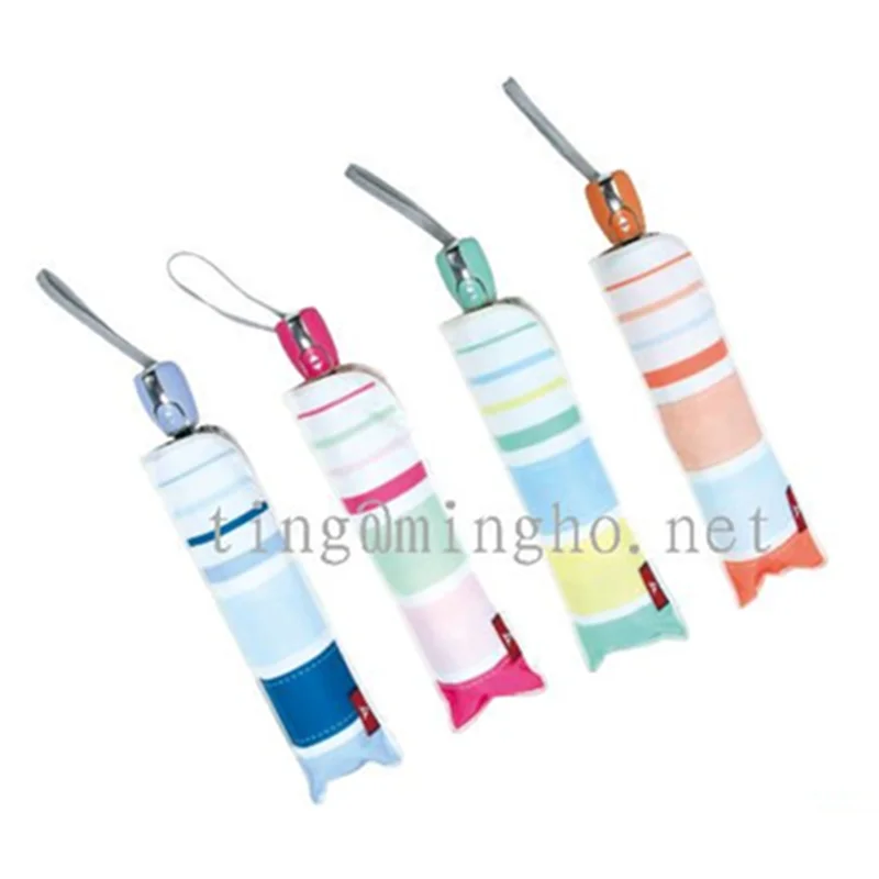 Auto Open and Close Custom with Logo and Color Design Easy to Carry Personal Sun Protection 3 Foldable Mini Pocket Umbrella