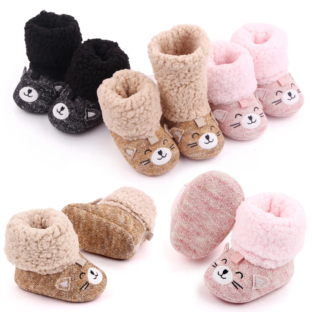New Animal Winter Baby Boots Warm Plush Baby Floor Shoes Indoor