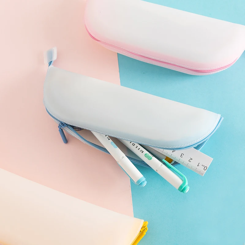 
Beauty Pencil Bags For Girl Silicone Stationary Pencil Bag 