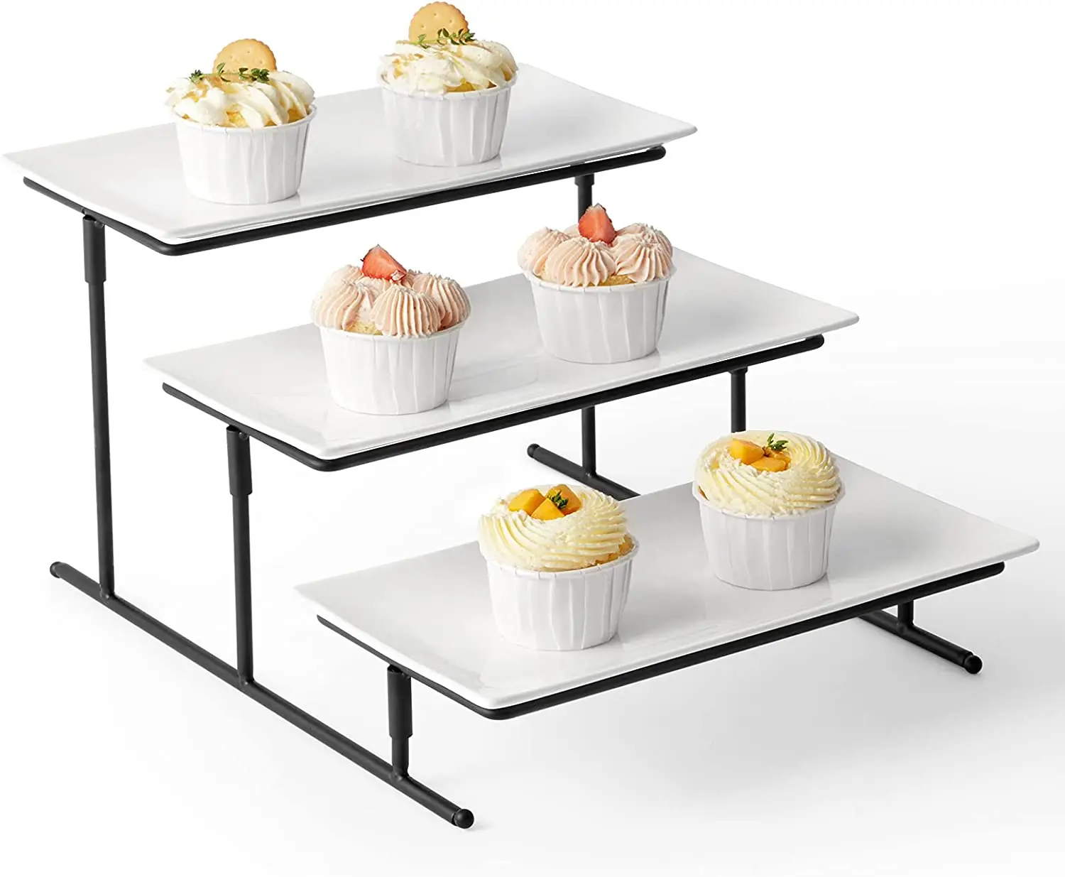 3 Tier Serving Trays Serving Trays for Cupcake Dessert Appetizer Snacks Display Buffet Display Stand