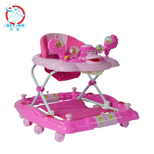 BLM New product launchThe rollover color ful Amusement Park baolimei baby  walkerplastic baby walker with music