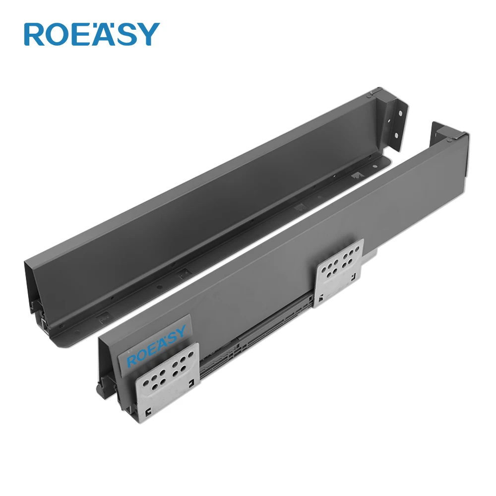 ROEASY metal drawer box for kitchen cabinet soft close sliding drawer system