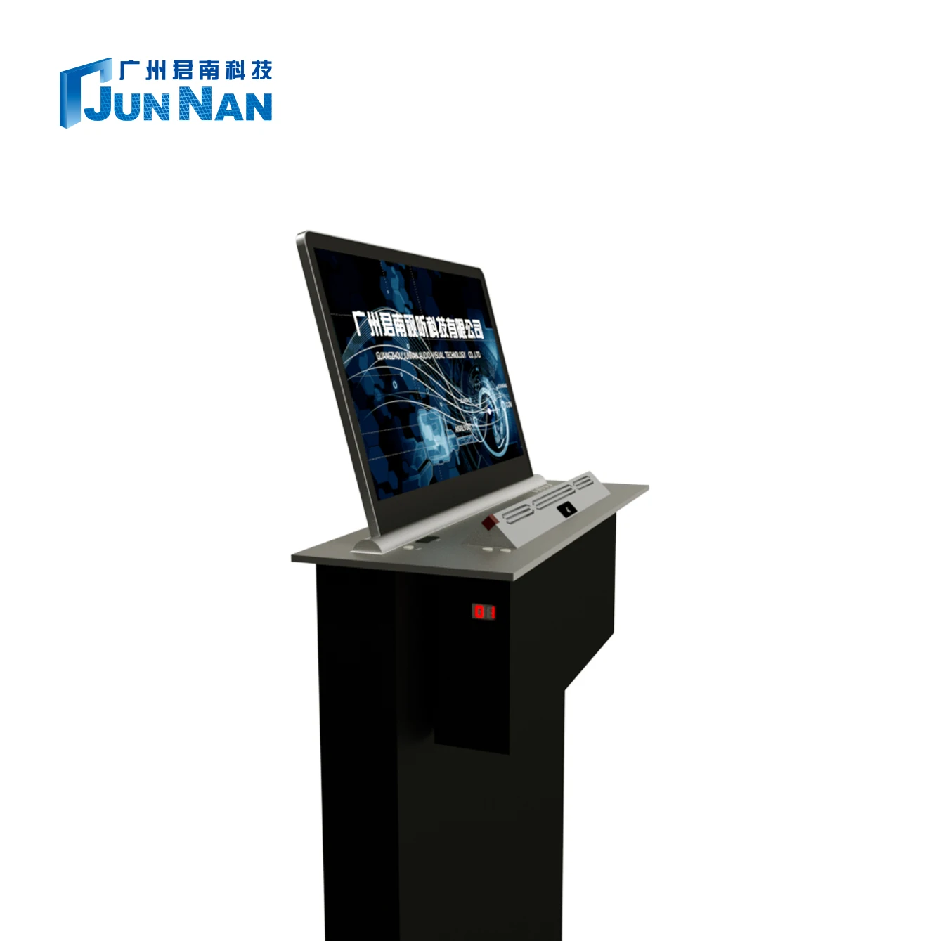 Junnan conference system slim lifter with array microphone audio conference system monitor lift 15.6 inch computer monitor lift