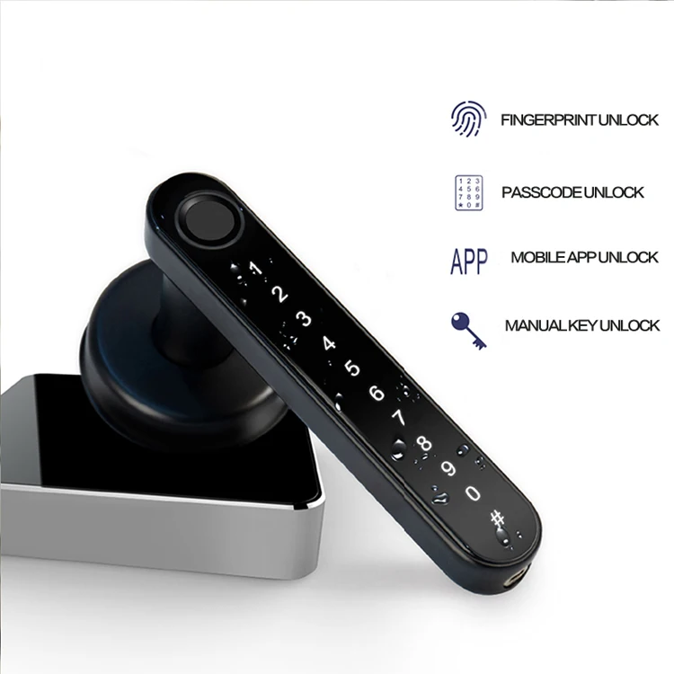 TTlock Door Smart Digital Electronic Locks Biometric Home Handle App Security Password Tuya Lock Fingerprint