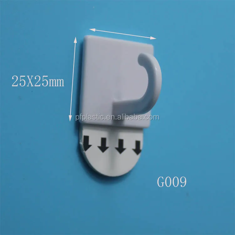 Self adhesive plastic wall hook removable damage free HOOKS