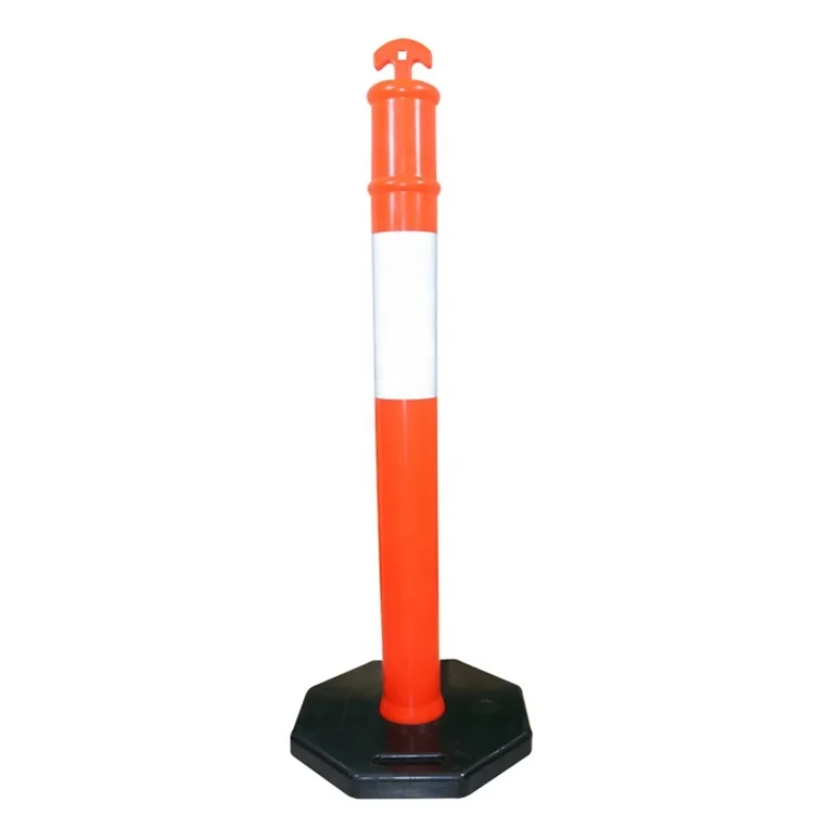 Hot sales cheap road safety traffic warning barricade channelizor cone delineator tube parking marker post with rubber base