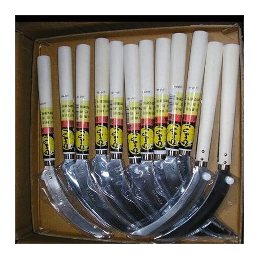 Хорошее качество, дешевый Полировальный Инструмент с длинной ручкой из тополя 6,5 дюйма и черным наконечником, серп из высокоуглеродистой стали