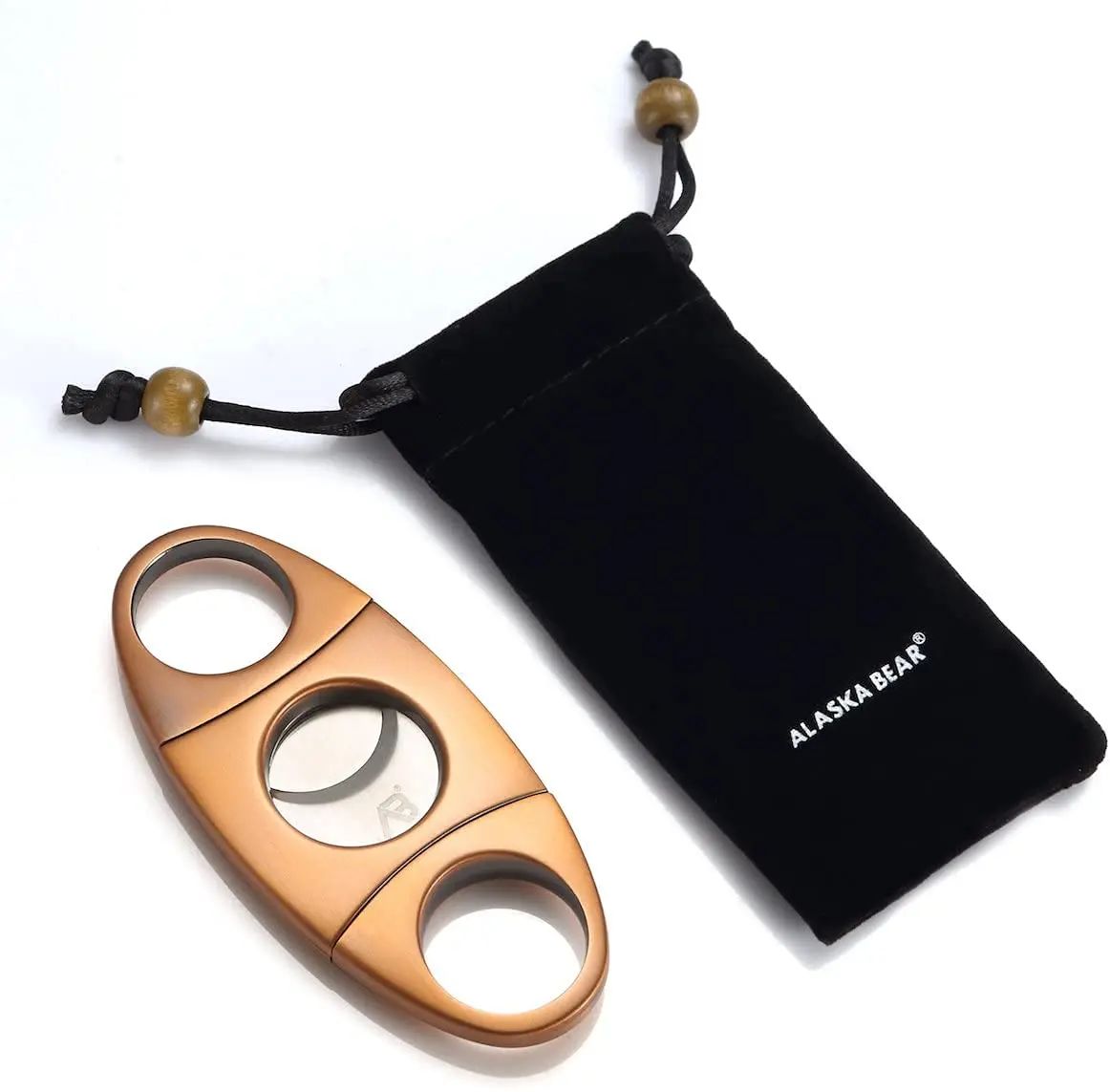 Gifts Stainless Steel Double Blades V Cut Cigar Cutter With Build In Cigar Puncher