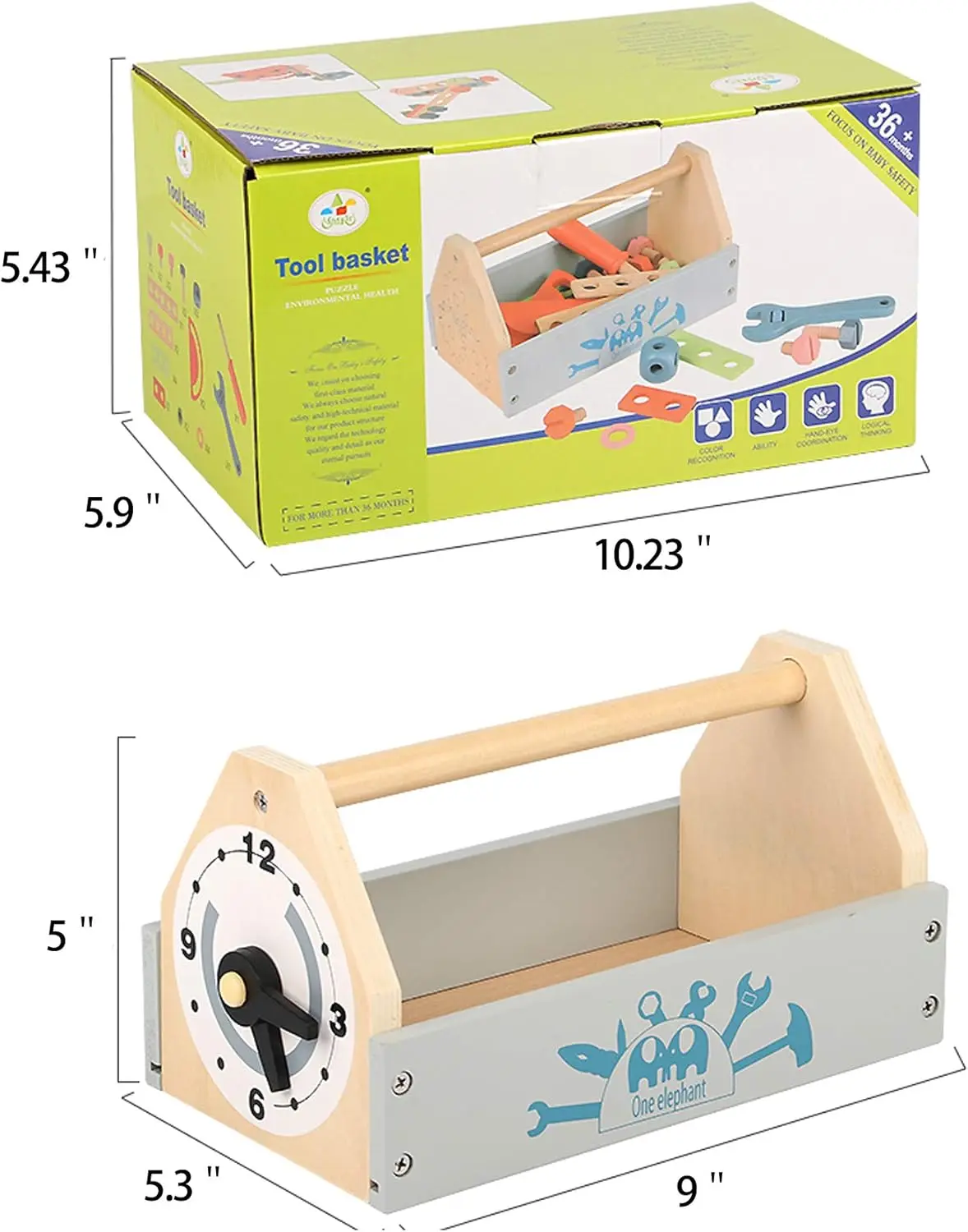 Wooden Tool Toy Toolbox Toddler Educational Construction Kids Toys Play Accessories Set Creative Gift for Up Boys Girls