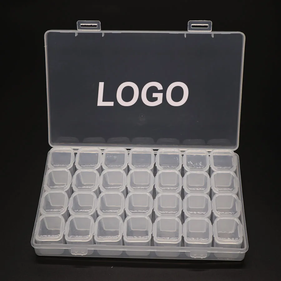 28 Compartments Pill Box 4 Times a Day Weekly Pill Box Easy Carry Travel Plastic Clear Daily Medicine Organizer