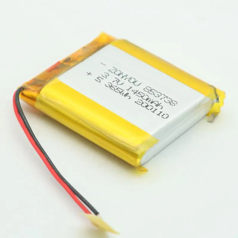 
High Capacity Recharge 853738 1450mAh 3.7V 704050 1600mAh Lipo Pouch Battery 