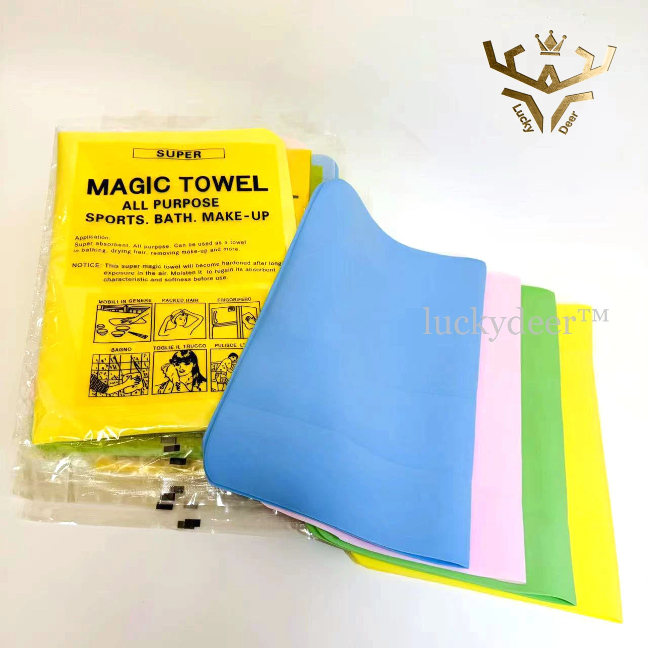 ecological products kitchen scrub washcloth damp cleaning duster towel PVA chamois clean cham dish washing magic shammy sponge