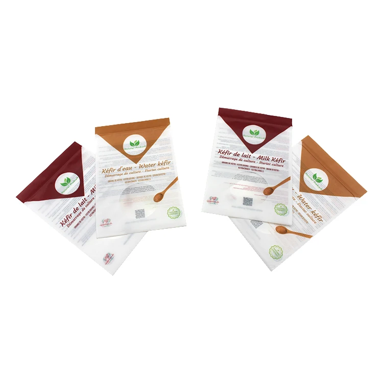 Custom Printed Small Plastic Package 3 Side Heat Sealing Zipper Pouch Resealable Snack Cookie Seed Packaging Bags