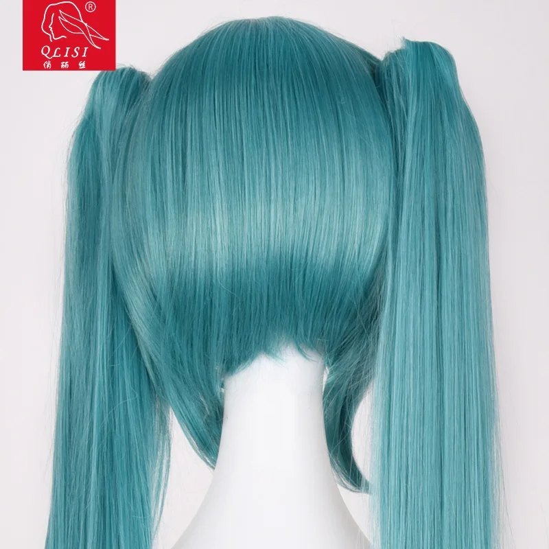 
Blue Color Long Ponytail anime cosplay wig Synthetic Hair wig 