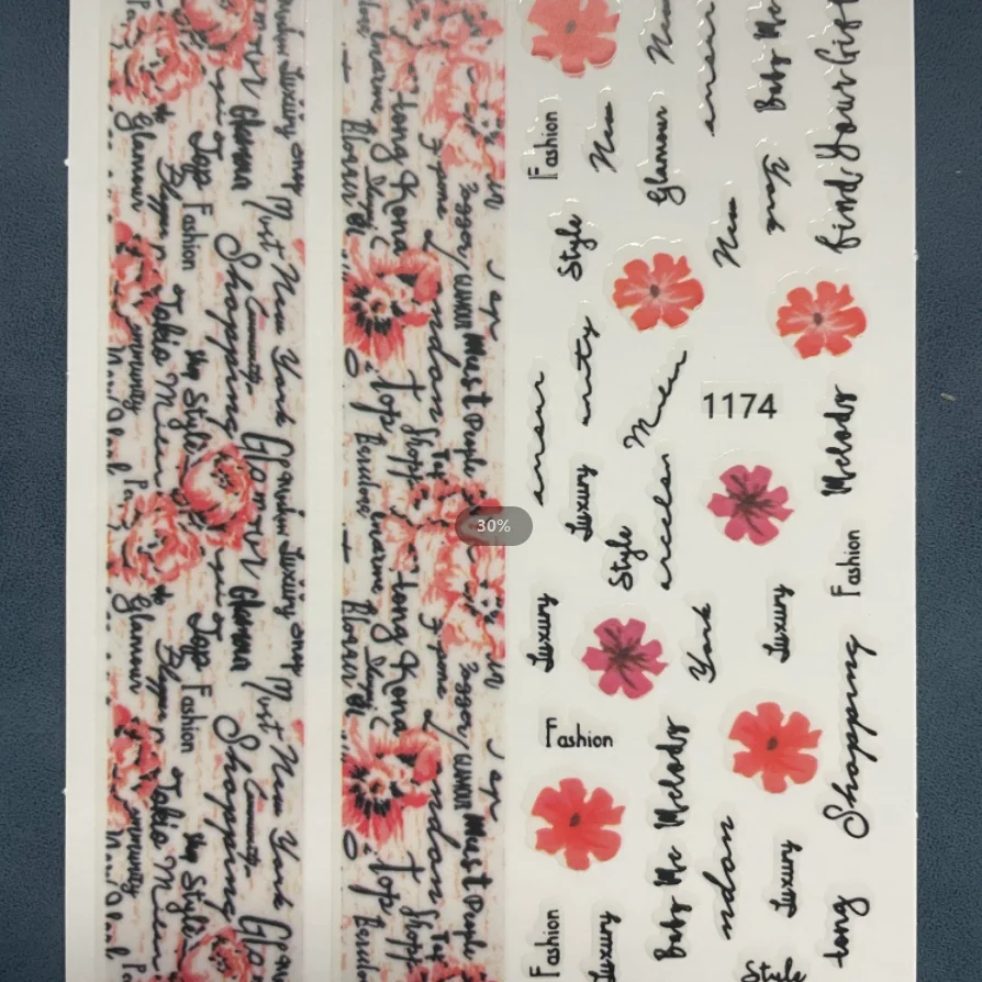 Sticker for nail art decoration uv gel nail stickers luxury 3D line stickers for nail art