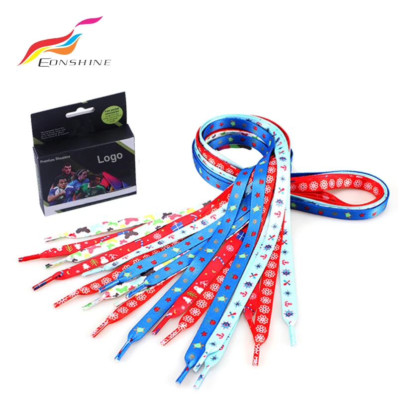 Custom Flat Polyester Shoe Laces Shoelaces Printed Logo Flat Sneaker Laces Print Brand Logo Shoelace