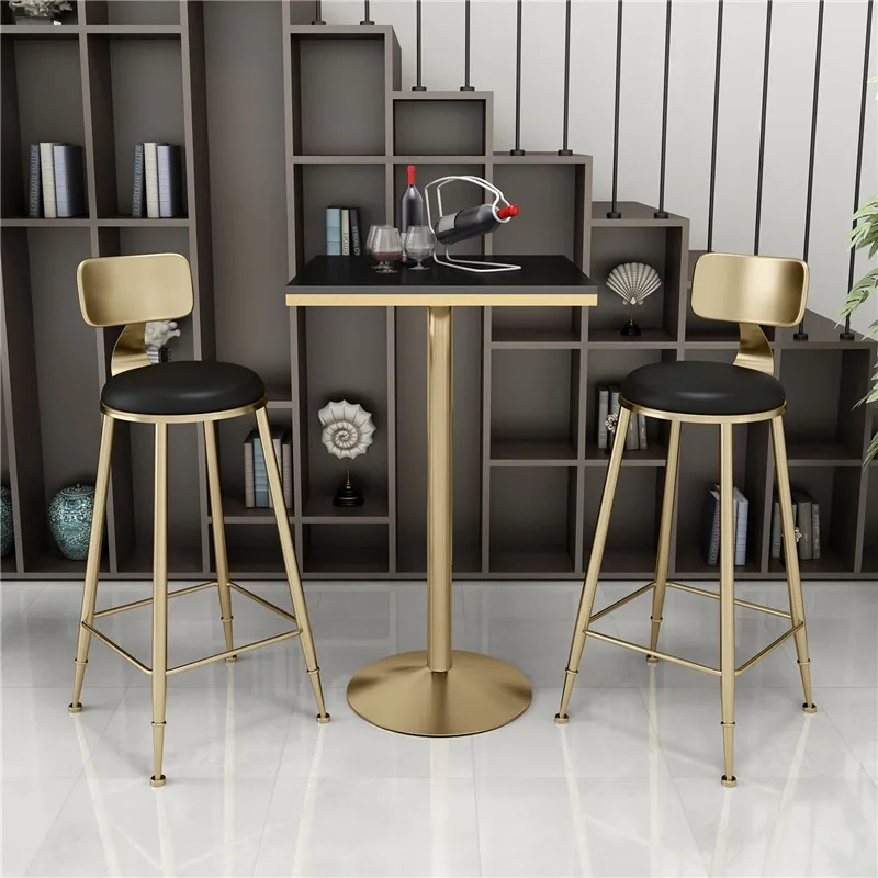 Luxury Golden Metal Bar Stool for Coffee Shop High Bar Chair for Night Club Bar stools