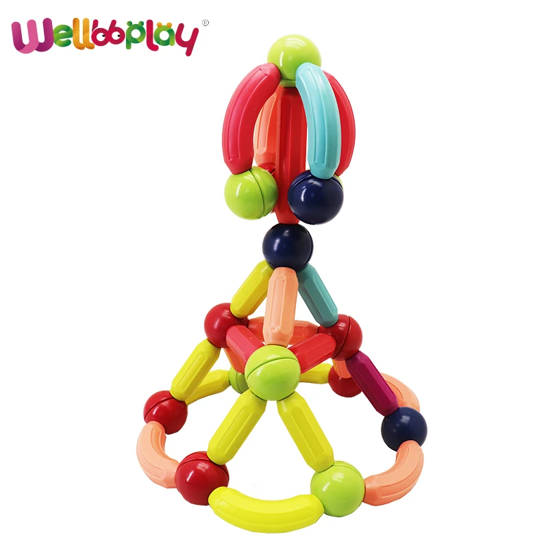 Big Size DIY Magnetic Construction Set Early Learning Constructor Variety Magnetic Rod Building Blocks for Children toys