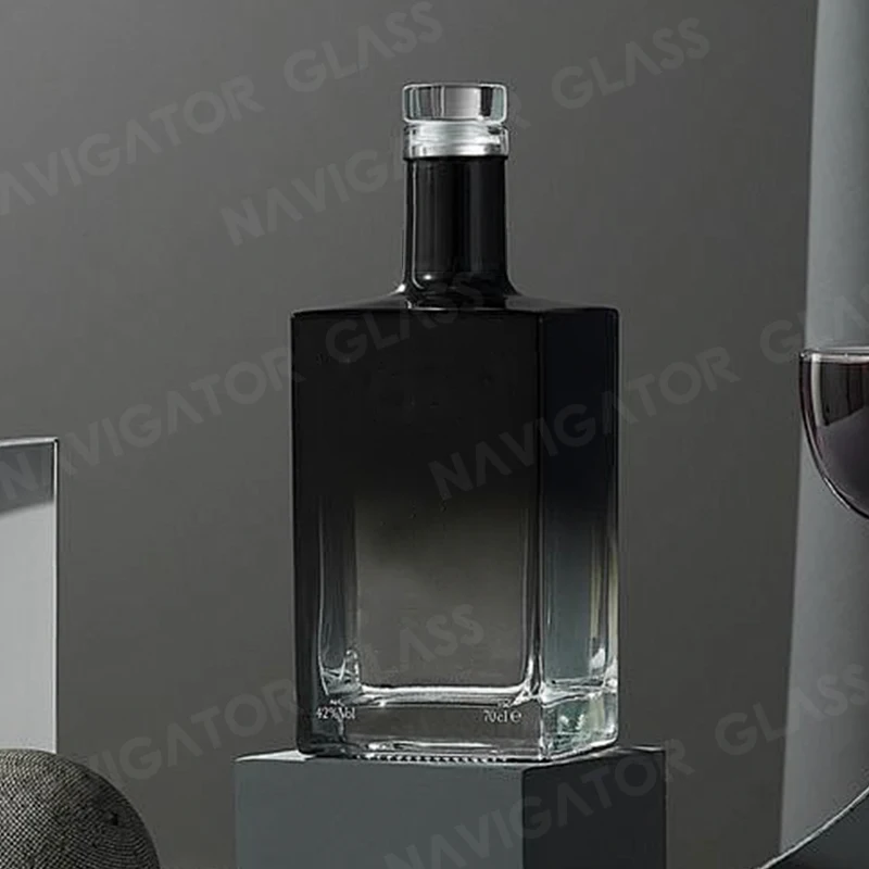 Chinese Manufacturer Glass Bottles For Spirit Beverages Frosted For Gin Vodka Tequila Whisky Brandy