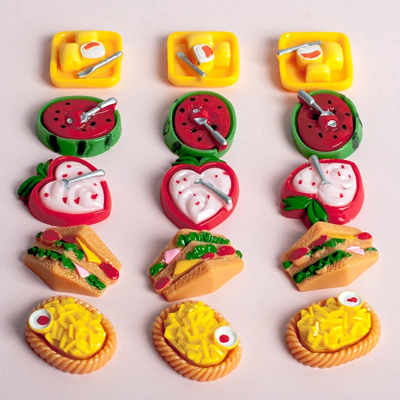 Toys Kids Mini Hamburger Bread Watermelon Mango Strawberry Early Education Supermarket For Phone Case Kitchen Accessories Toys