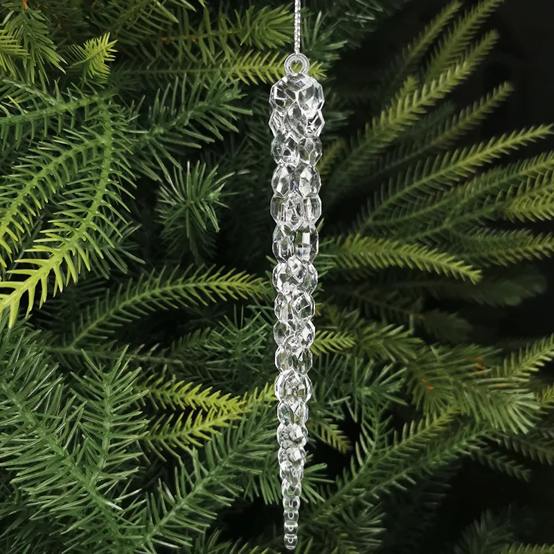 2407 zhikou manufacturers supply acrylic multi-section simulation ice bar pendant Christmas tree  wedding decorati