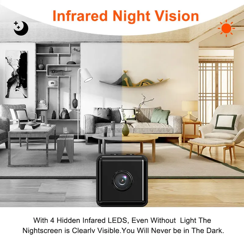 1000mAH Long Standby Cctv Security Wifi Mini Camera HD1080P X6 Mini Camera
