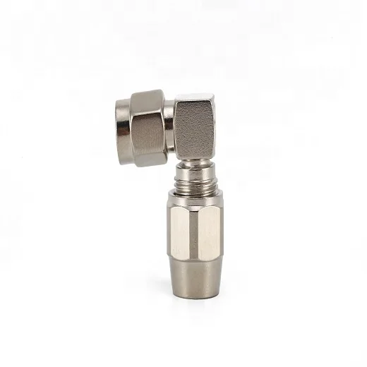 TRL Series SMA male right angle RF Connector for RG 58 cable clamp SMA-JW5A