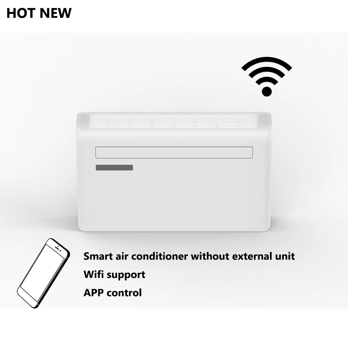 Monoblock air conditioner without external unit with heat pump 1000btu 12000btu cool and heat